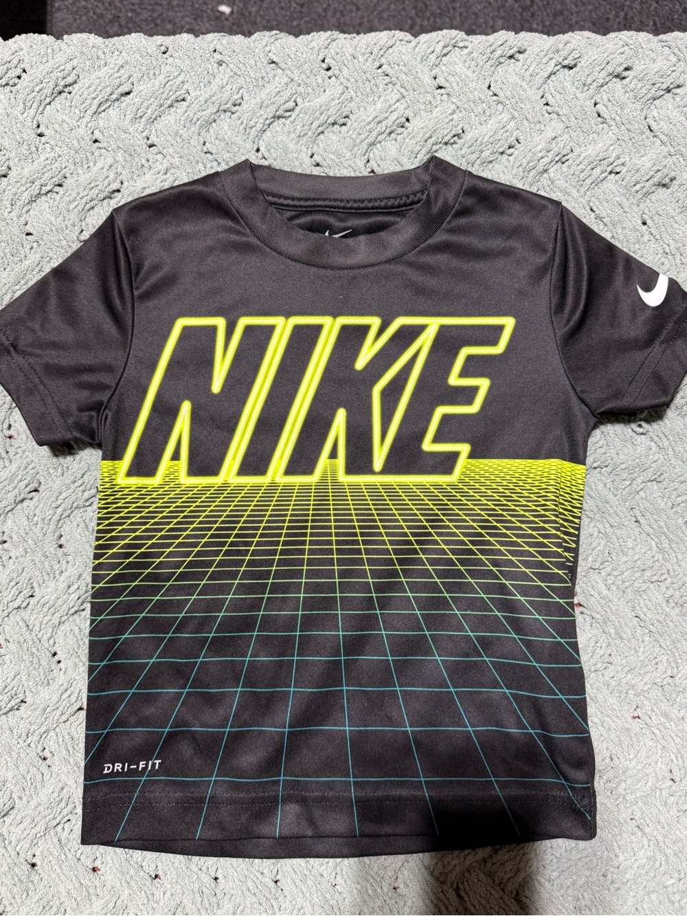 Nike Boys' Black & Neon Yellow Dri-FIT Graphic Tee 3t